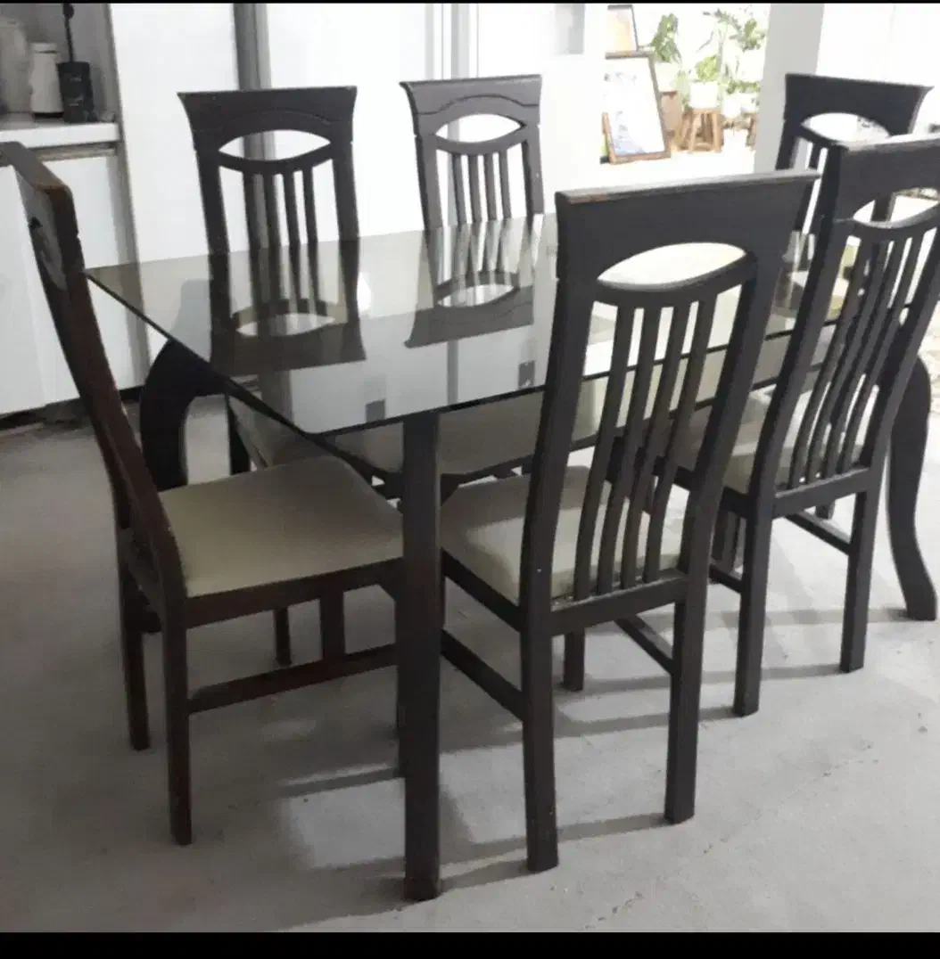 میز غذا خوری ۶ نفره|میز و صندلی غذاخوری|بندر امام خمینی, |دیوار