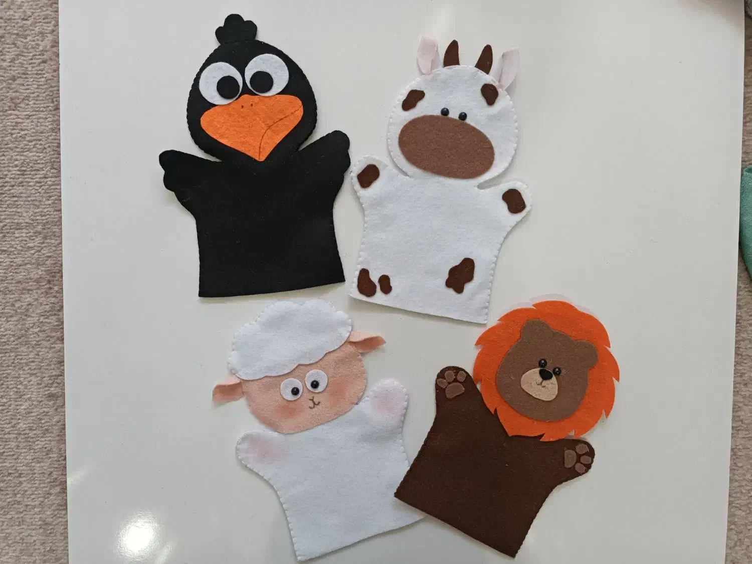 ماسک و دستکش نمایش عروسکی نمدی|اسباببازی|قم, نخودی|دیوار