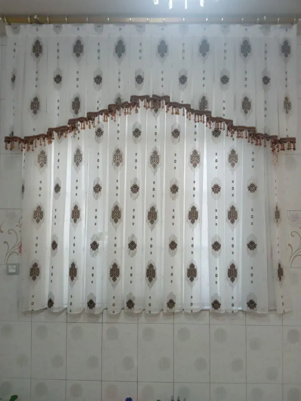 پرده هال وآشپزخانه|پرده، رانر، رومیزی|لنجان, |دیوار