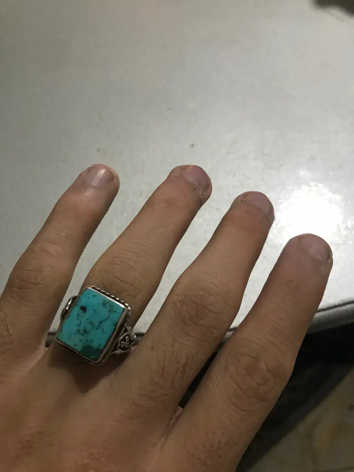 انگشتر فیروزه رکاب نقره|جواهرات|کرج, شاهین‌ویلا|دیوار