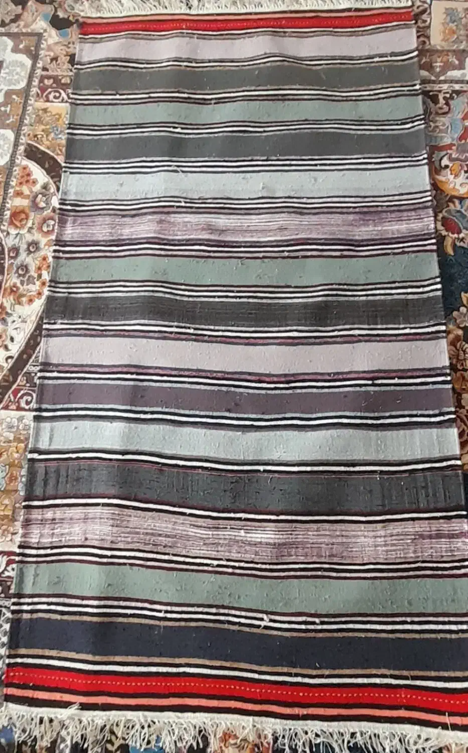 گلیم نخ کاموا|گلیم، جاجیم، گبه|بیرجند, |دیوار