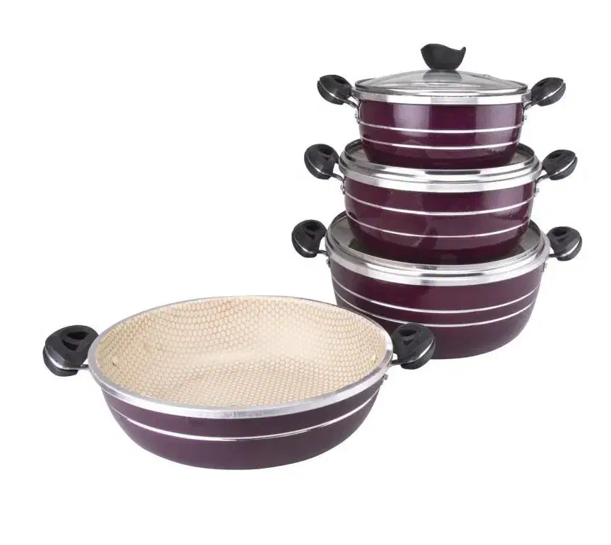 سرویس قابلمه و تابه لانه زنبوری 7 پارچه هلنا|ظروف پخت‌وپز|نجف‌آباد, شهدای غربی|دیوار