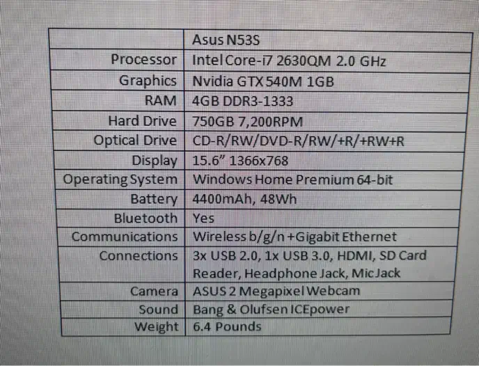 لپتاپ Asus مدل N53S|رایانه همراه|تهران, تهران‌نو|دیوار