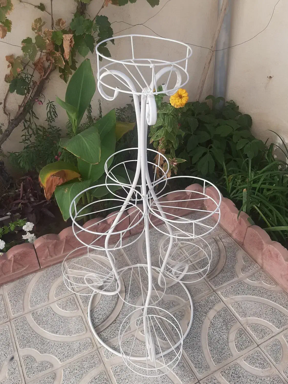 استند گلدان فلزی ۷ عددی|صنایع دستی و سایر لوازم تزئینی|بناب, |دیوار