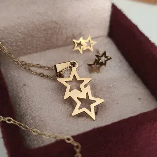 نیم ست استیل رنگ ثابت مدل ستاره|بدلیجات|اراک, |دیوار