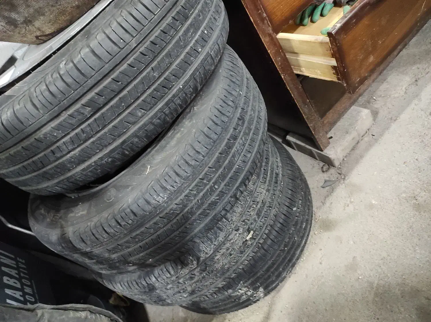 ۴ حلقه رینگ و لاستیک پژو فابریک سایز ۱۸۵/۶۵/۱۴|قطعات یدکی و لوازم جانبی|کبودرآهنگ, |دیوار