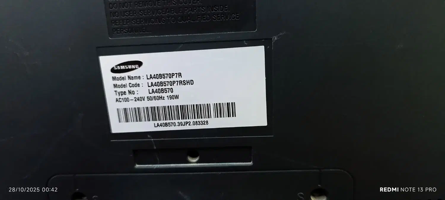 تلوزیون سامسونگ 40 اینچ اصلی|تلویزیون و پروژکتور|نسیمشهر, |دیوار