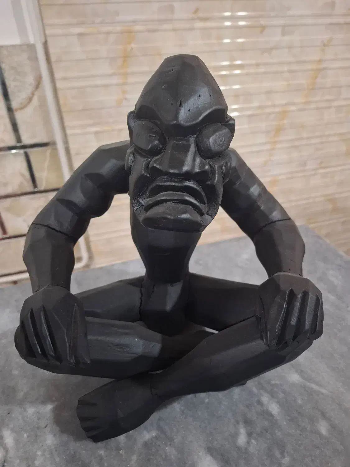 مجسمه چوبی تفکر مایا|صنایع دستی و سایر لوازم تزئینی|کرج, مصباح|دیوار