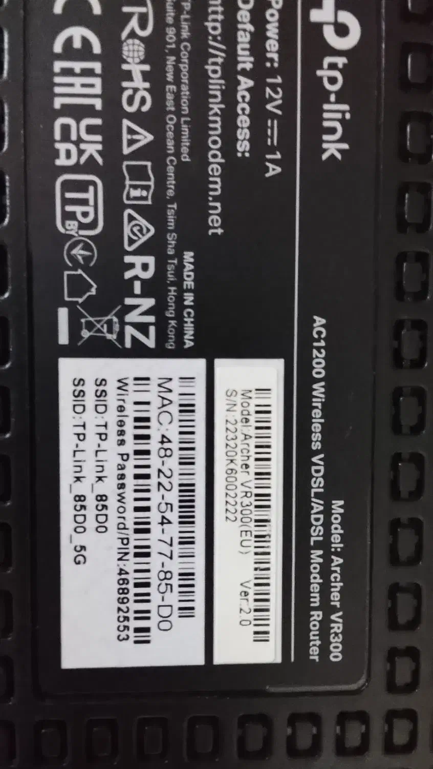 مودم Adsl/Vdslتی پی لینکtplink|مودم و تجهیزات شبکه|خرم‌آباد, |دیوار