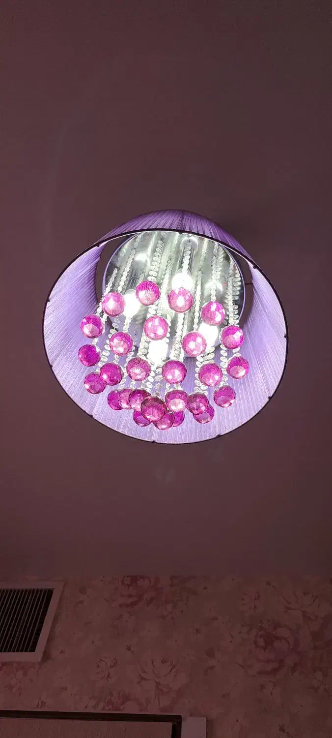 لوستر شید به همراه کریستال|لوستر و چراغ آویز|تهران, جهاد|دیوار