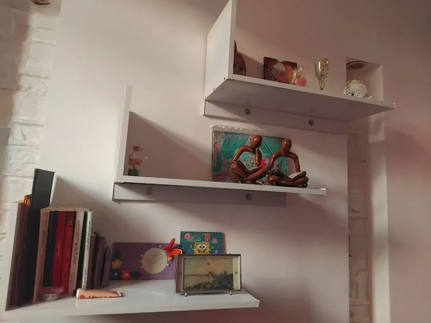 کتابخانه|کتابخانه، شلف، قفسههای دیواری|تربت جام, یحیی آباد|دیوار