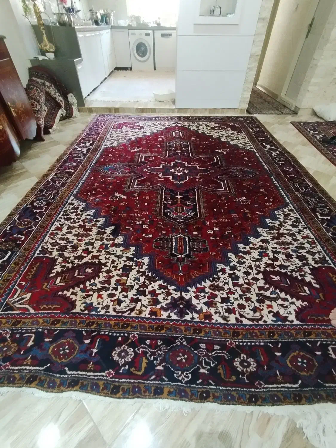 فرش دستبافت جفت 9متر مهربان50ساله گوشت دار در حدنو|فرش|تهران, نعمت‌آباد|دیوار