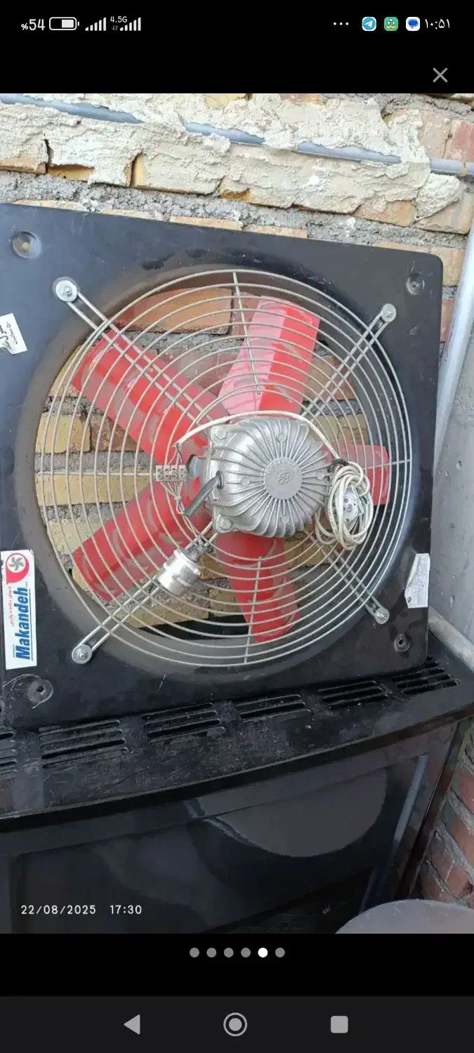 هواکش|پنکه و تصفیهکنندهٔ هوا|میانه, |دیوار