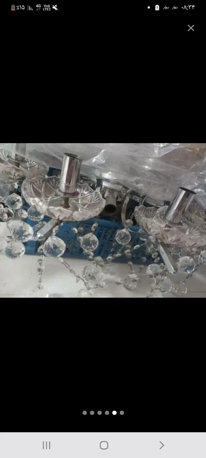 لوستر ۱۰ شعله آرامیس تمام کریستال|لوستر و چراغ آویز|اسلام‌شهر, شهرک واوان|دیوار