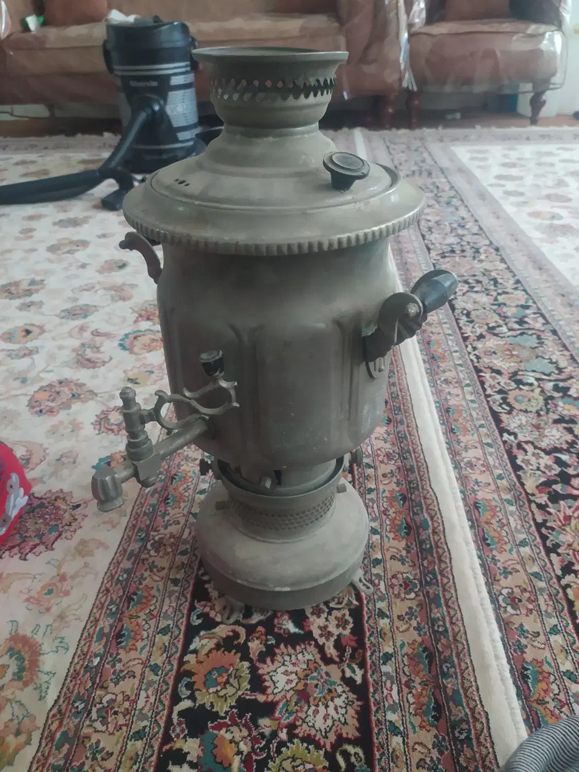 سماور برنجی|کلکسیون اشیاء عتیقه|بیرجند, |دیوار