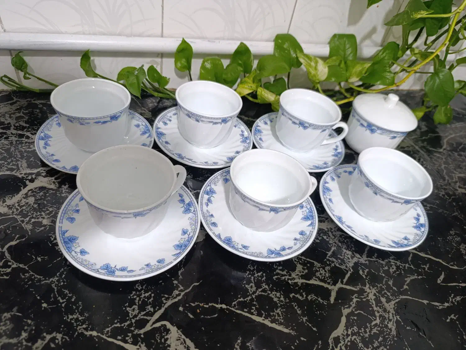 ست چایخوری قلم آبی|ظروف سرو و پذیرایی|شیراز, معالی‌آباد|دیوار