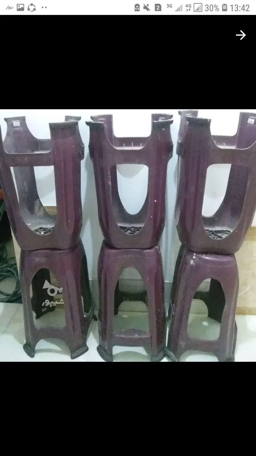 ۶عدد صندلی رنگ پیازی|صندلی و نیمکت|بوکان, |دیوار