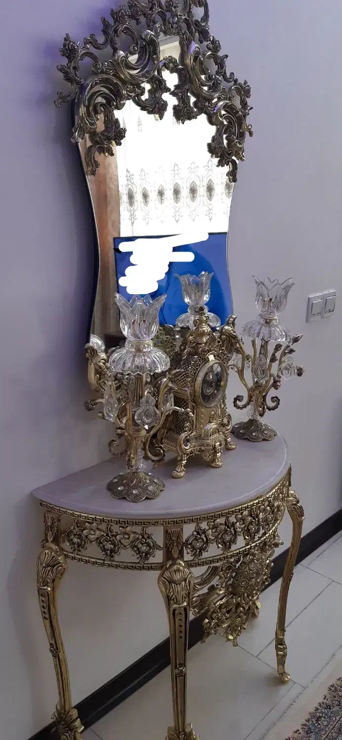 آیینه و شمعدان|بوفه، ویترین، کنسول|اسلامشهر, شهرک محمدیه|دیوار