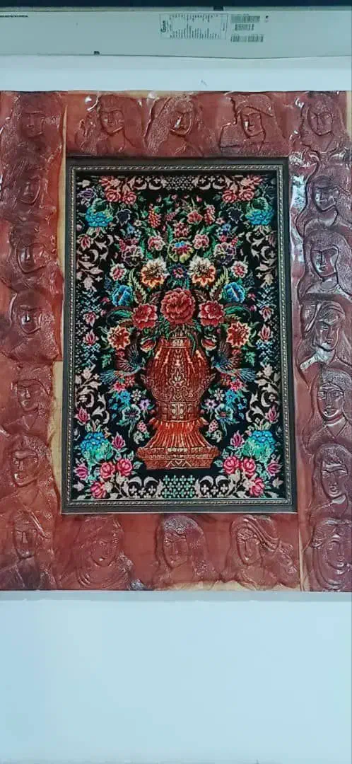 تابلوفرش ابریشم باقاب|تابلو فرش|قم, نیروگاه|دیوار