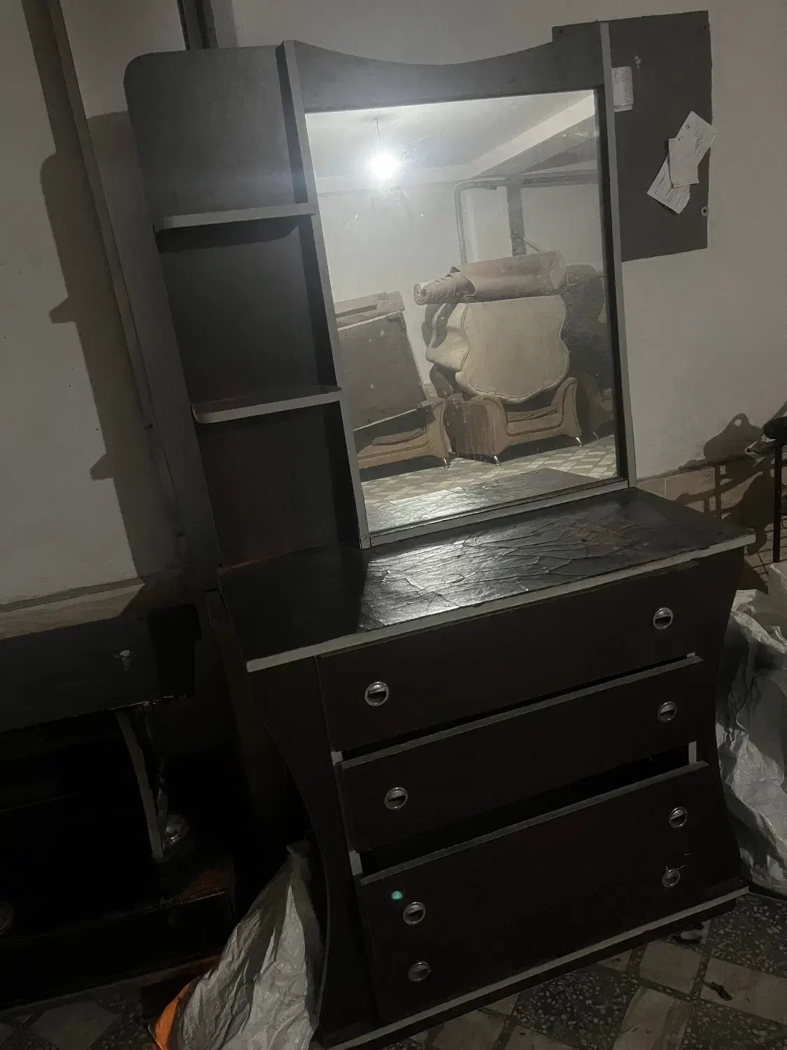 دراور آیینه دارچهارکشو|جاکفشی، کمد، دراور|قائم‌شهر, |دیوار