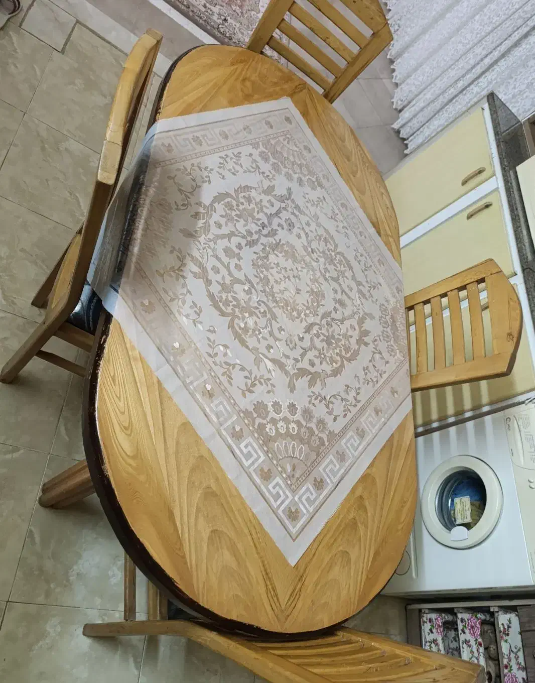 میز ناهارخوری چوبی|میز و صندلی غذاخوری|بروجرد, |دیوار