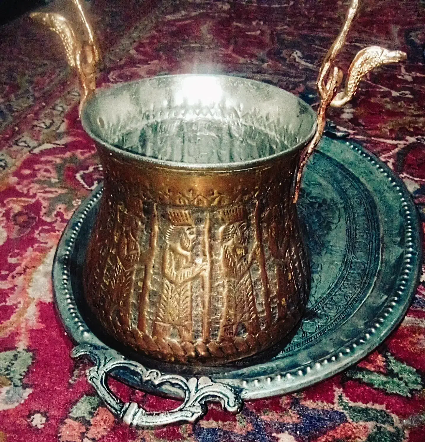 انواع ظروف مس مینیاتوری کلکسیون اروپایی سیلورپلیت|کلکسیون اشیاء عتیقه|زنجان, |دیوار