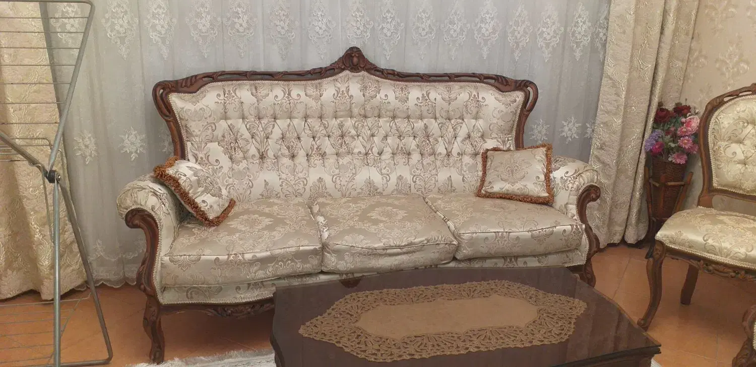 مبل استیل ۹ نفره و ناهارخوری ۸ نفره|مبلمان خانگی و میز عسلی|تهران, شهرک آپادانا|دیوار