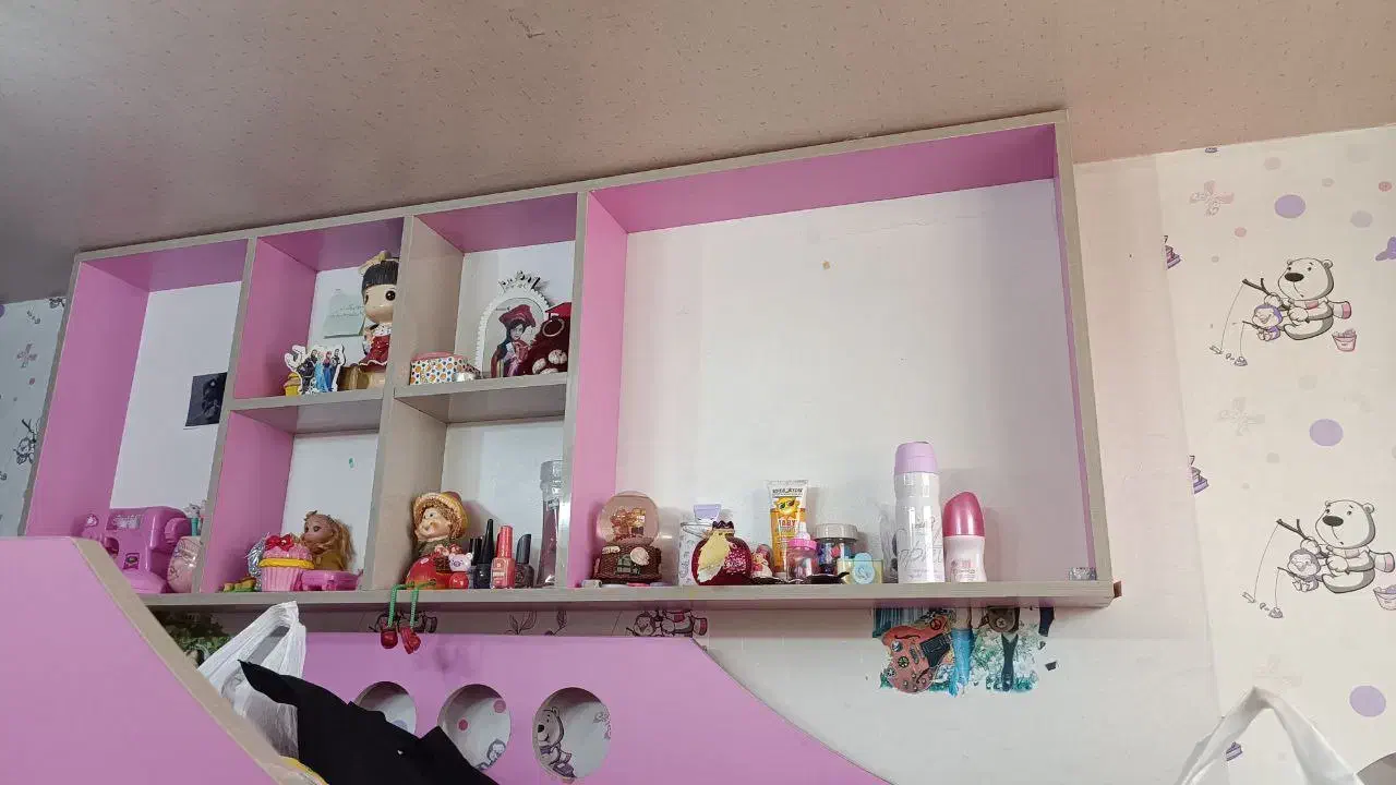 تخت دوطبقه ام دی اف|تخت و سرویس خواب|کاشمر, |دیوار