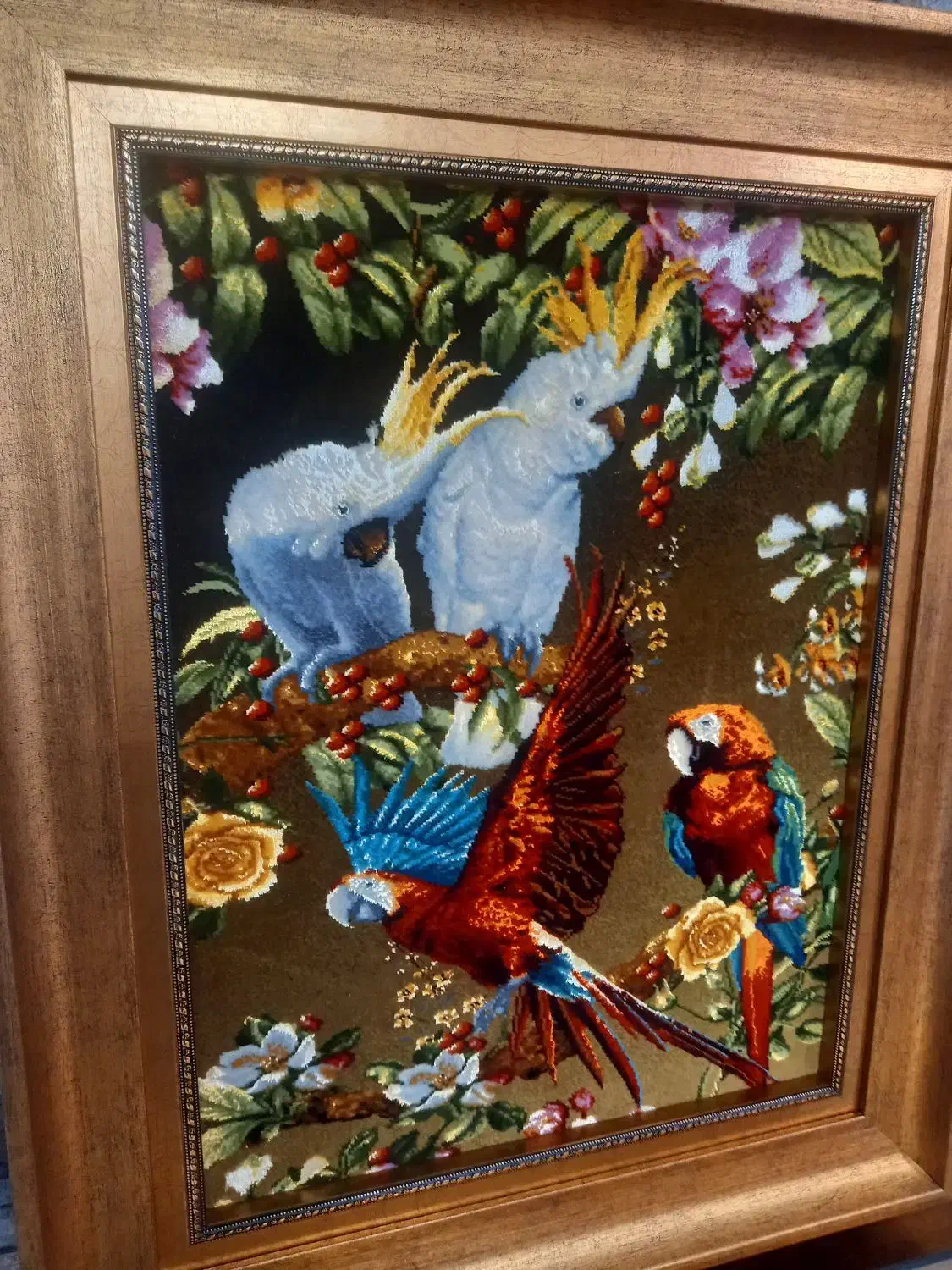 تابلو فرش دستباف طوطی بافت تبریز golha|تابلو فرش|تهران, نارمک|دیوار