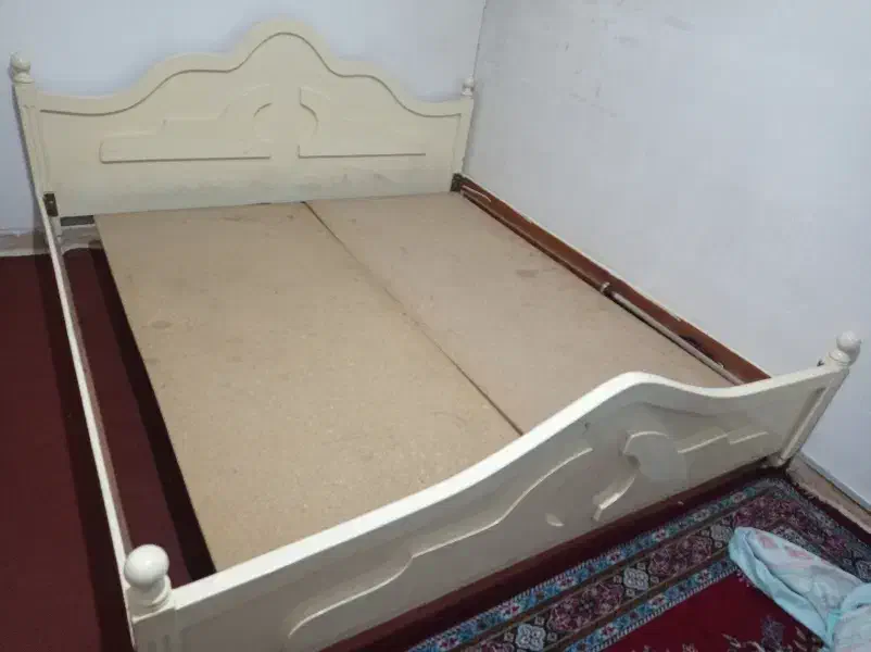 تخت دو نفره جنس چوب|تخت و سرویس خواب|نسیم‌شهر, |دیوار
