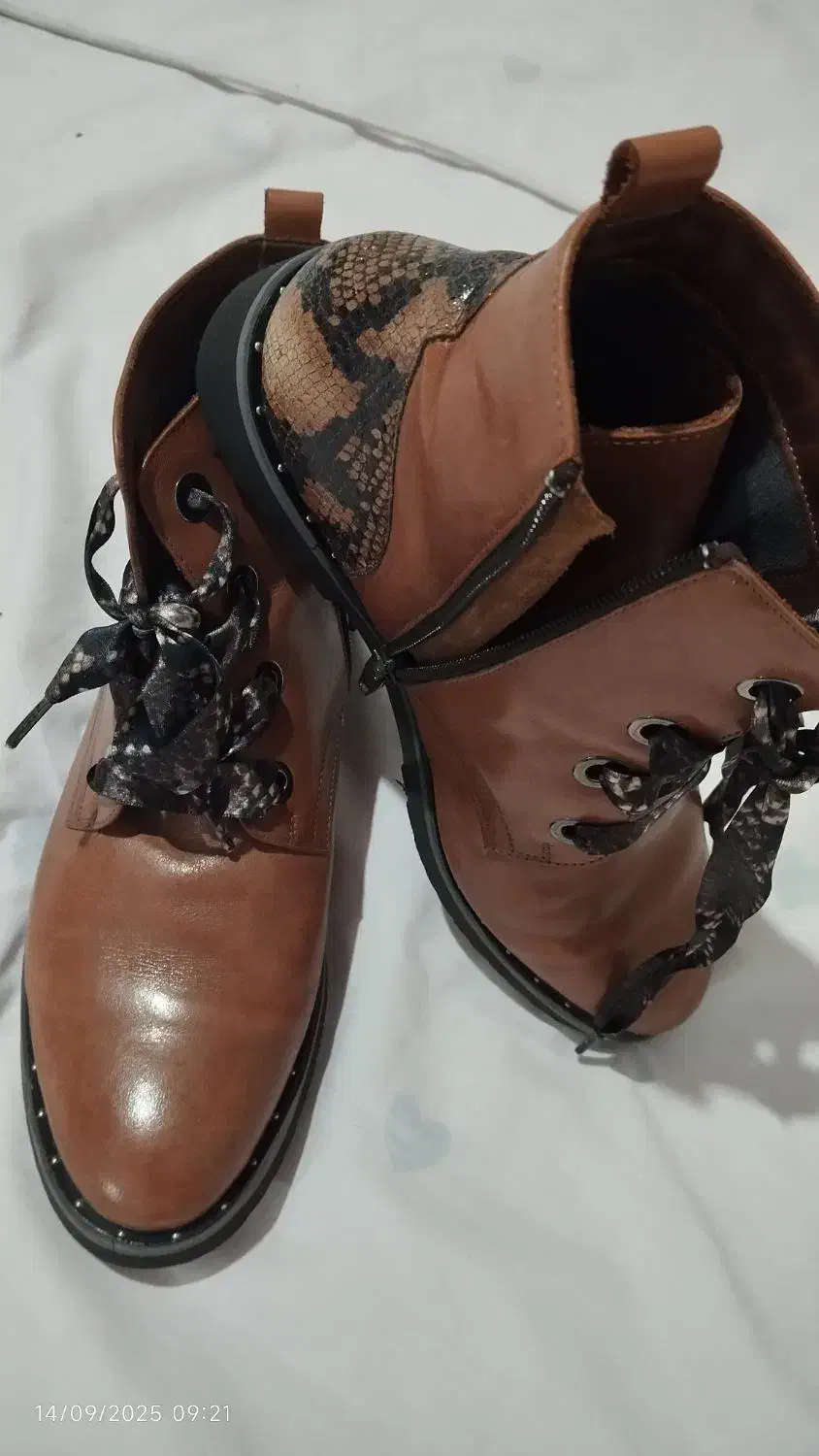 نیم بوت پائیزی چرم سایز ۳۸|کیف، کفش، کمربند|بهارستان, |دیوار