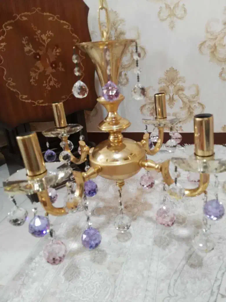 لوستر ۴شعله|لوستر و چراغ آویز|اهواز, فرهنگ شهر|دیوار