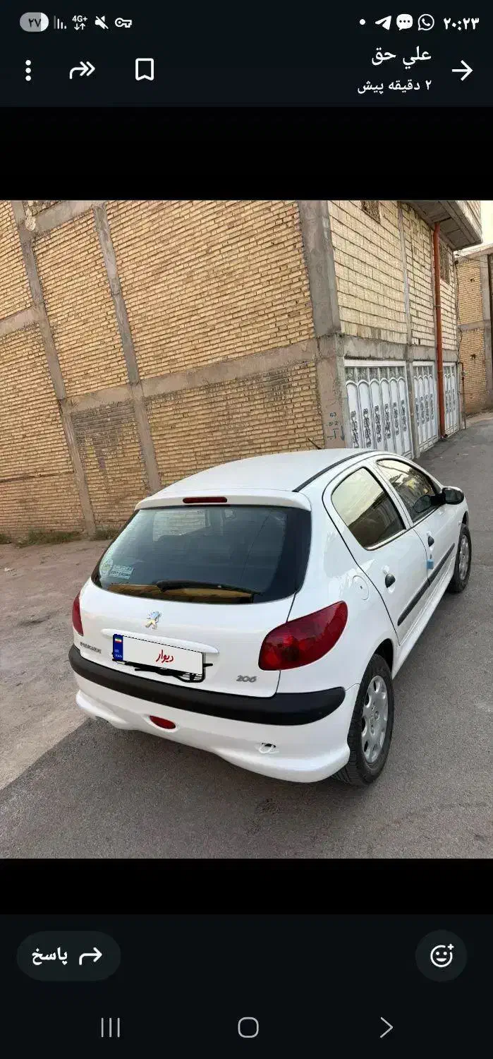 پژو ۲۰۶ تیپ ۲|خودرو سواری و وانت|نی‌ریز, |دیوار