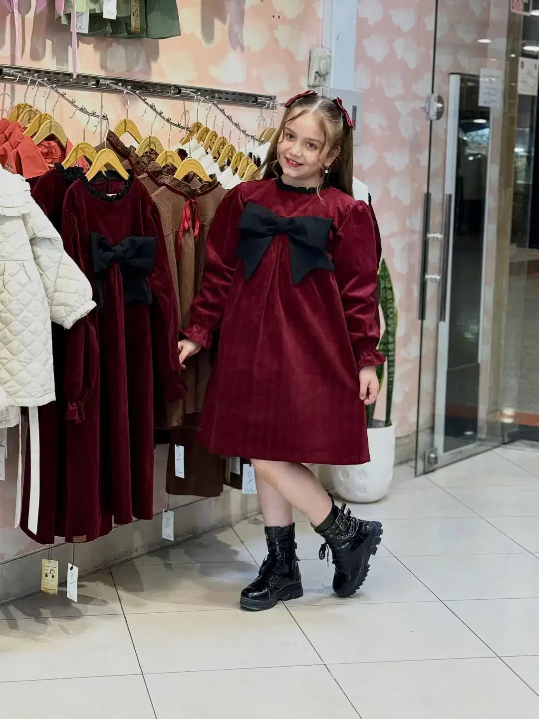 پیراهن اناردون|کفش و لباس بچه|مشهد, ویلاشهر|دیوار