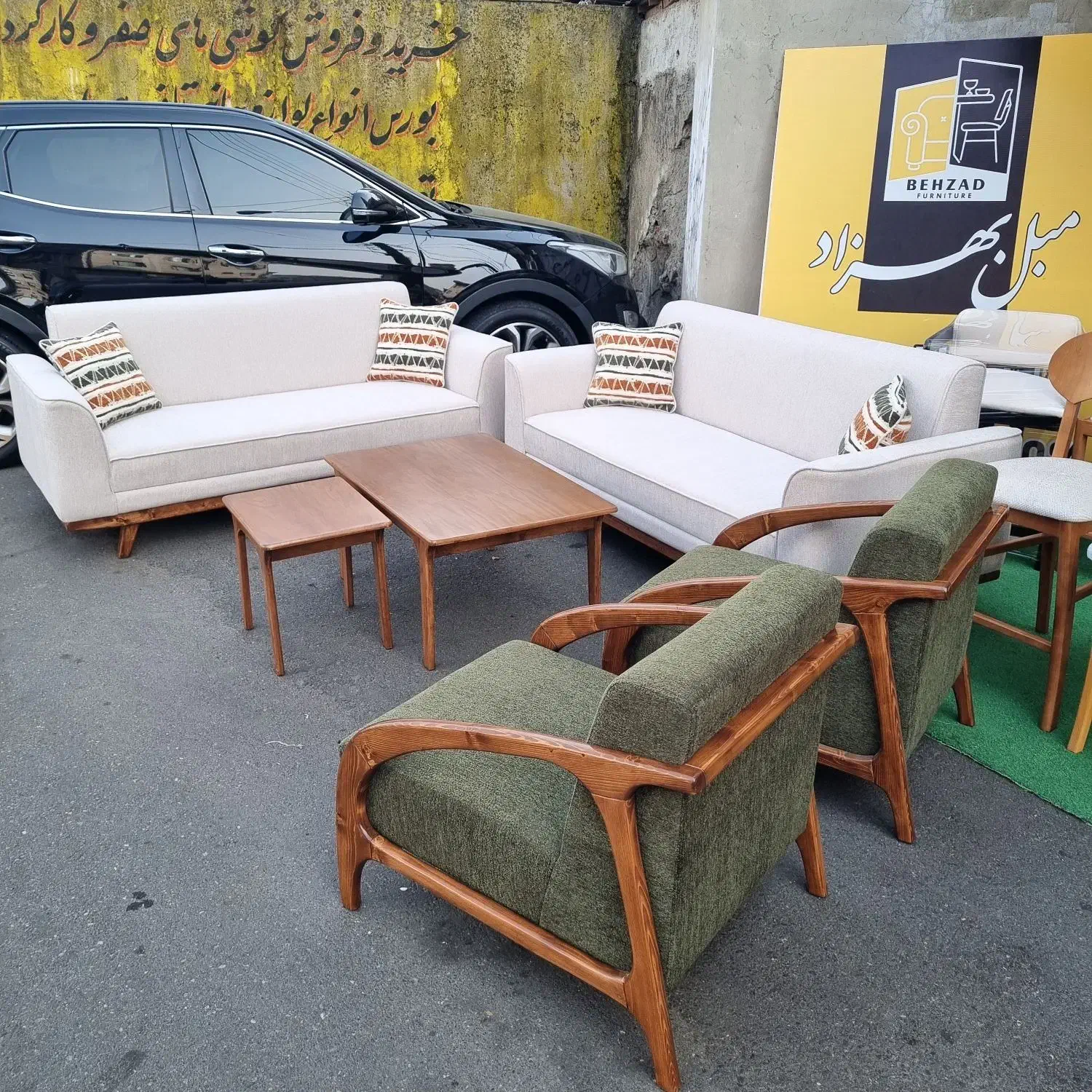 مبل 8 نفره بهزاد|مبلمان خانگی و میز عسلی|رشت, چله خانه|دیوار