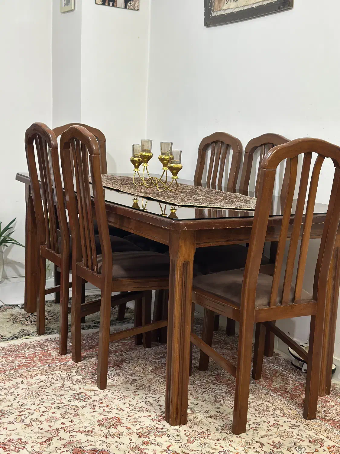 میز نهار خوری ۶ نفره چوب راش|میز و صندلی غذاخوری|رشت, فلسطین|دیوار