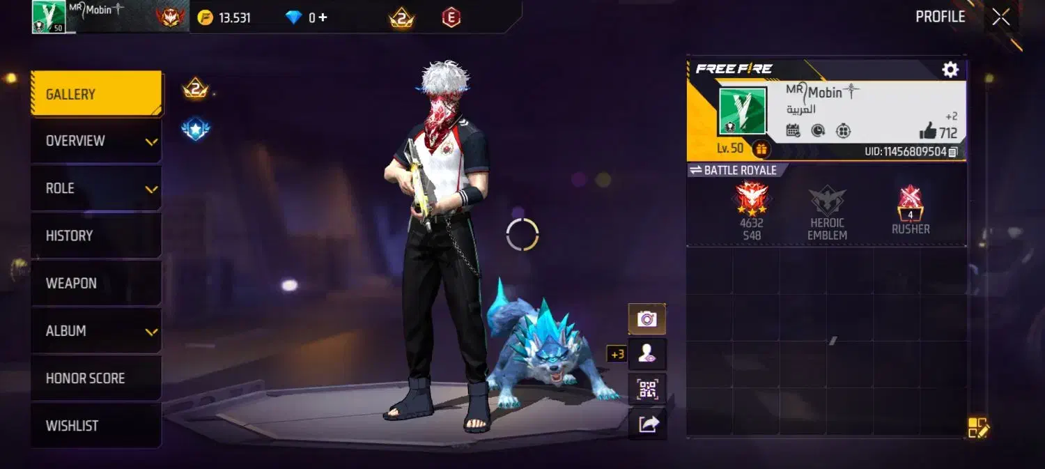 اکانت فری فایر لول ۵۰|کنسول، بازی ویدئویی و آنلاین|اردبیل, |دیوار