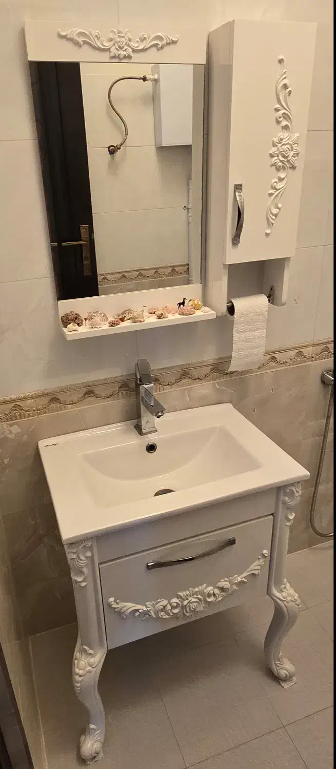 ست کامل آینه و روشویی و شیر|لوازم سرویس بهداشتی|ساری, |دیوار