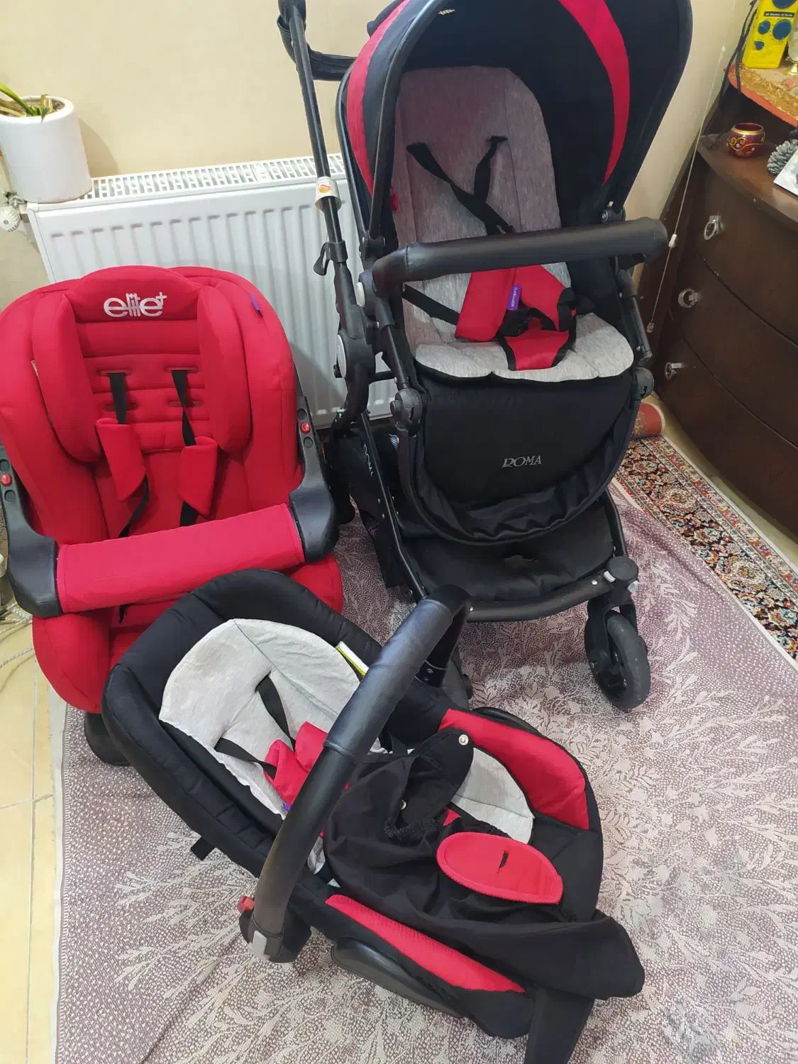 کالسکه و کریر و صندلی ماشین درحدنو|کالسکه و لوازم جانبی|فولادشهر, C1|دیوار