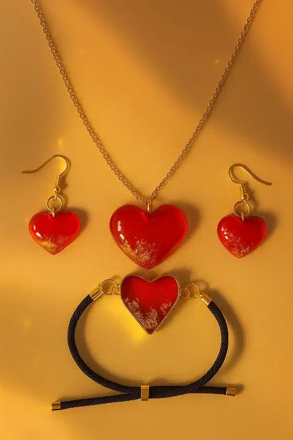 نیم ست اکسسوری روز مادر کادو هدیه گردنبند رزینی|بدلیجات|ملایر, |دیوار