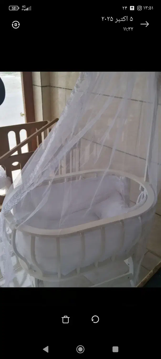 کریر مارک خارجی در حد نو با گهواره فلزی ترک|کالسکه و لوازم جانبی|ساوه, |دیوار