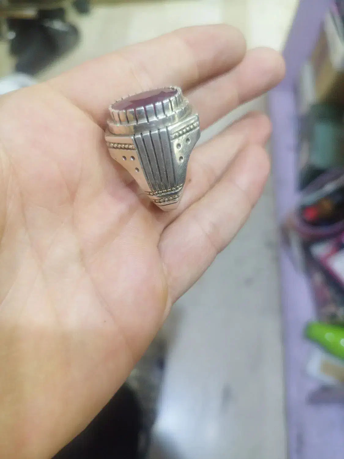 فروش انگشتر یاقوت طبیعی رکاب دست درشت و وزن بالا|جواهرات|ورامین, ورامین|دیوار