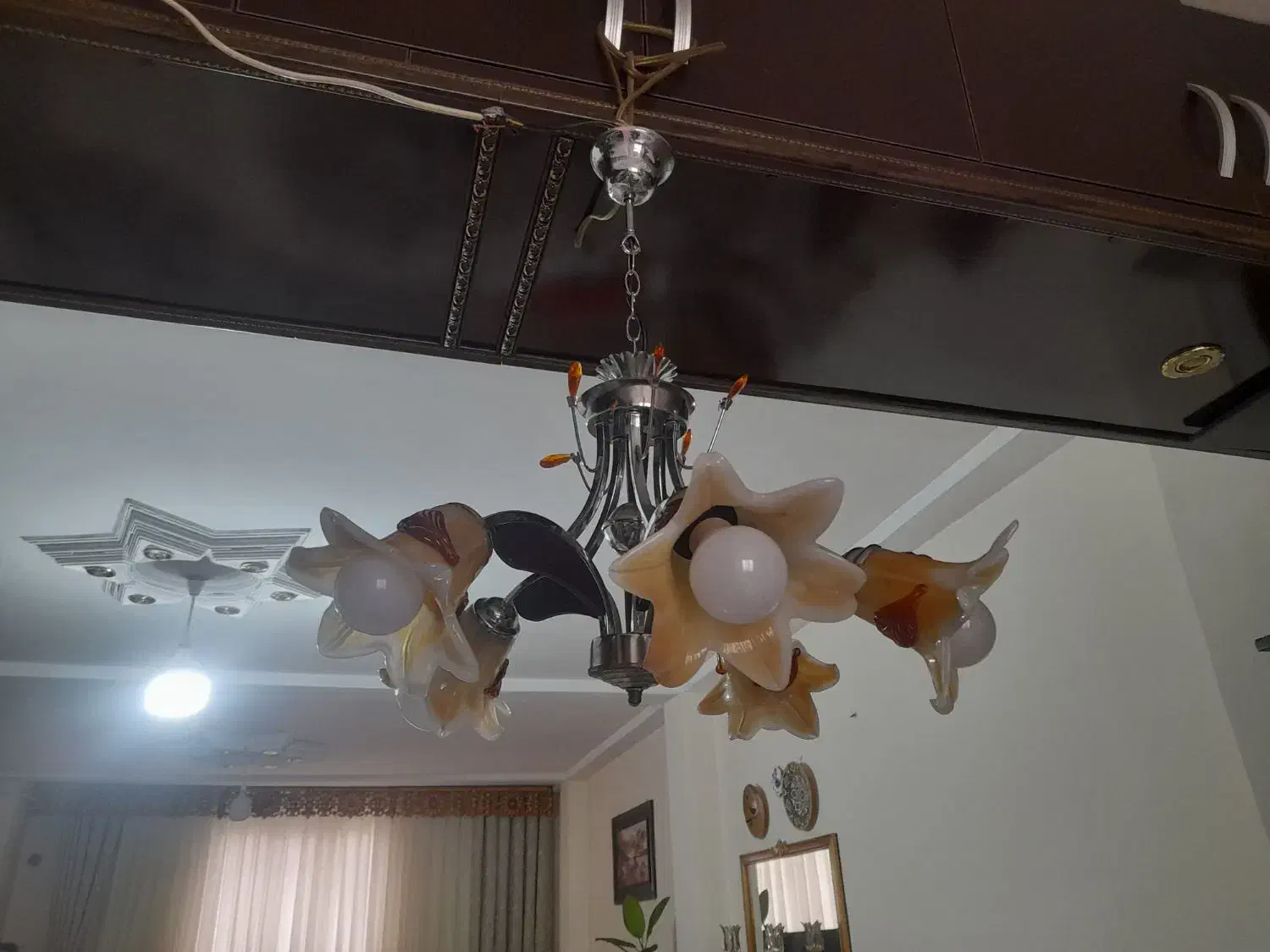 لوستر ۵ شاخه|لوستر و چراغ آویز|الوند, |دیوار