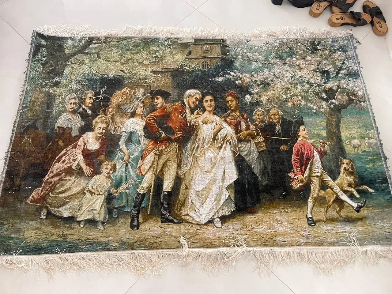 تابلو فرش ابریشم دست بافت|تابلو فرش|اسلام‌شهر, شهرک قائمیه|دیوار