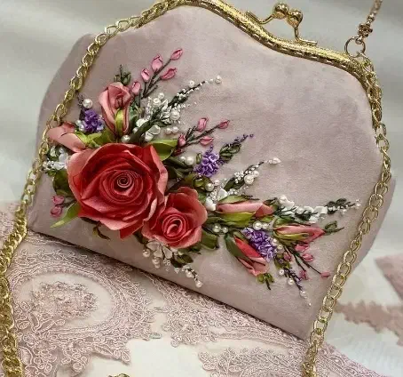 روبان دوزی مینیاتوری|کیف، کفش، کمربند|قم, باجک دو|دیوار