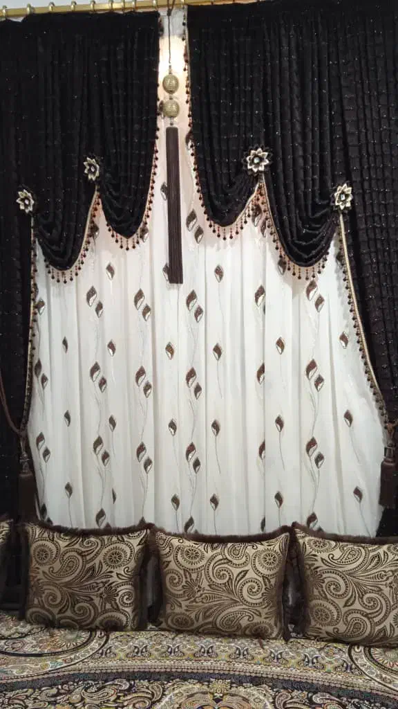 پرده مناسب پنجره دو متر و دو نیم|پرده، رانر، رومیزی|درگهان, |دیوار