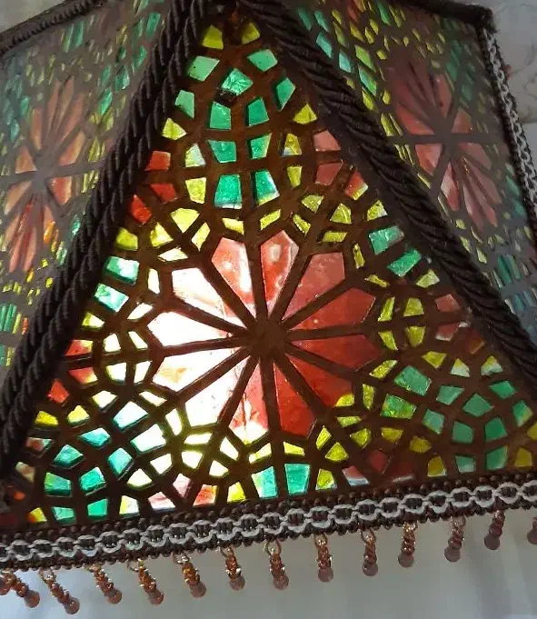 لوستر طرح گره چینی هنر دست|لوستر و چراغ آویز|اصفهان, شاهزاده ابراهیم|دیوار
