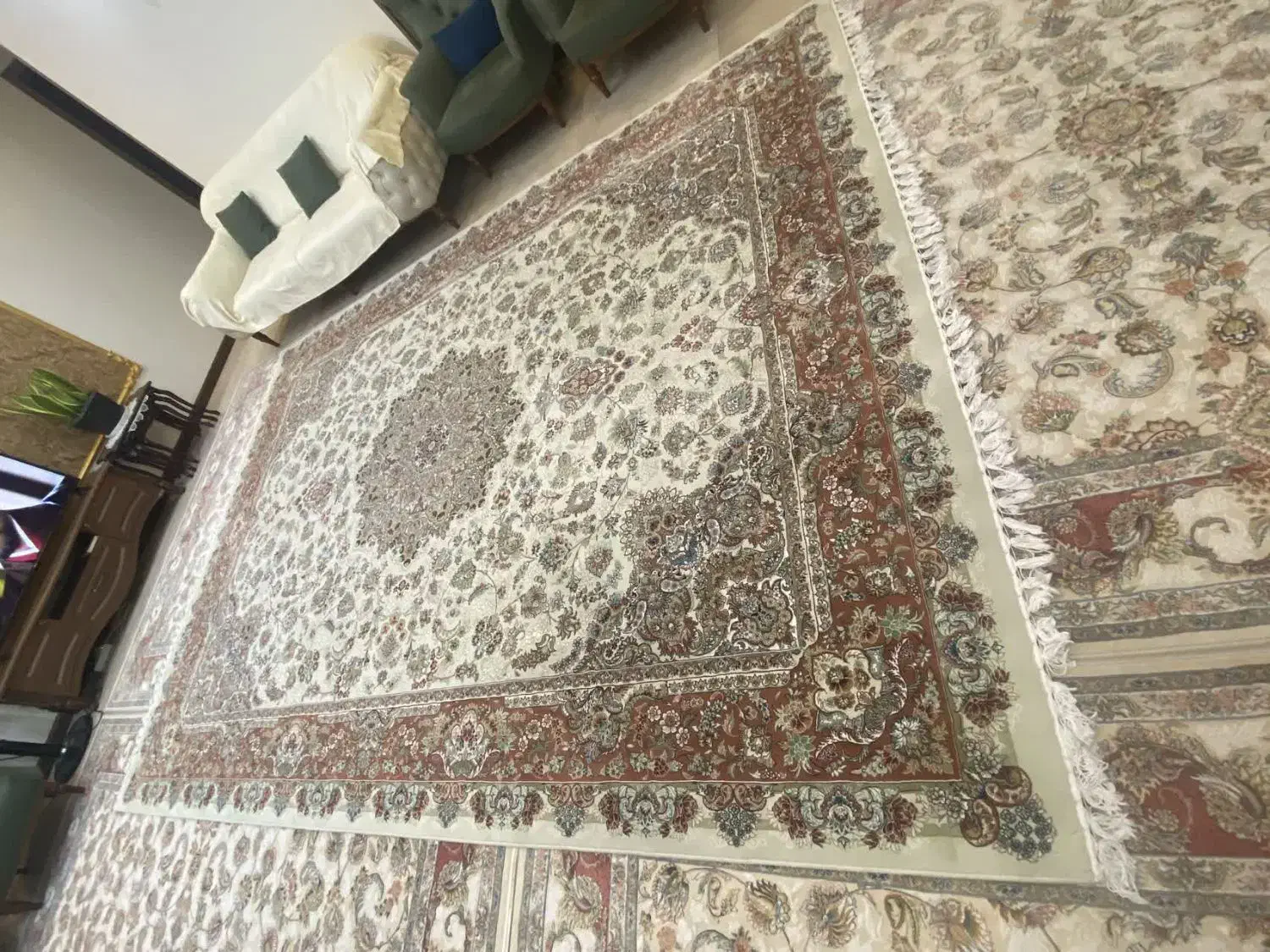 فرش ۱۲ متری مشهد دستباف نما|فرش|تهران, آشتیانی|دیوار