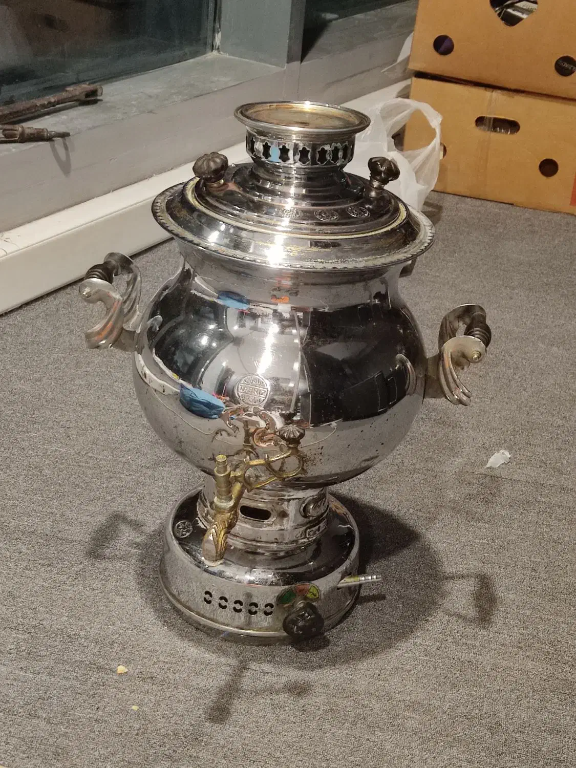 سماور ۱۷ لیتری استیل کارگاهی|سماور، چایساز، قهوهساز|تهران, گلستان (شهرک راه آهن)|دیوار