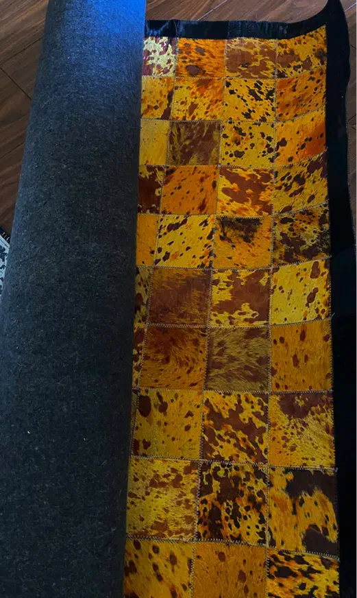 فرش چرم طبیعی تیکه دوزی ، چرم طبیعی|فرش|تهران, سعادتآباد|دیوار